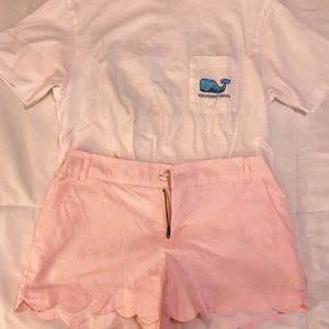 Scalloped Pink Shorts